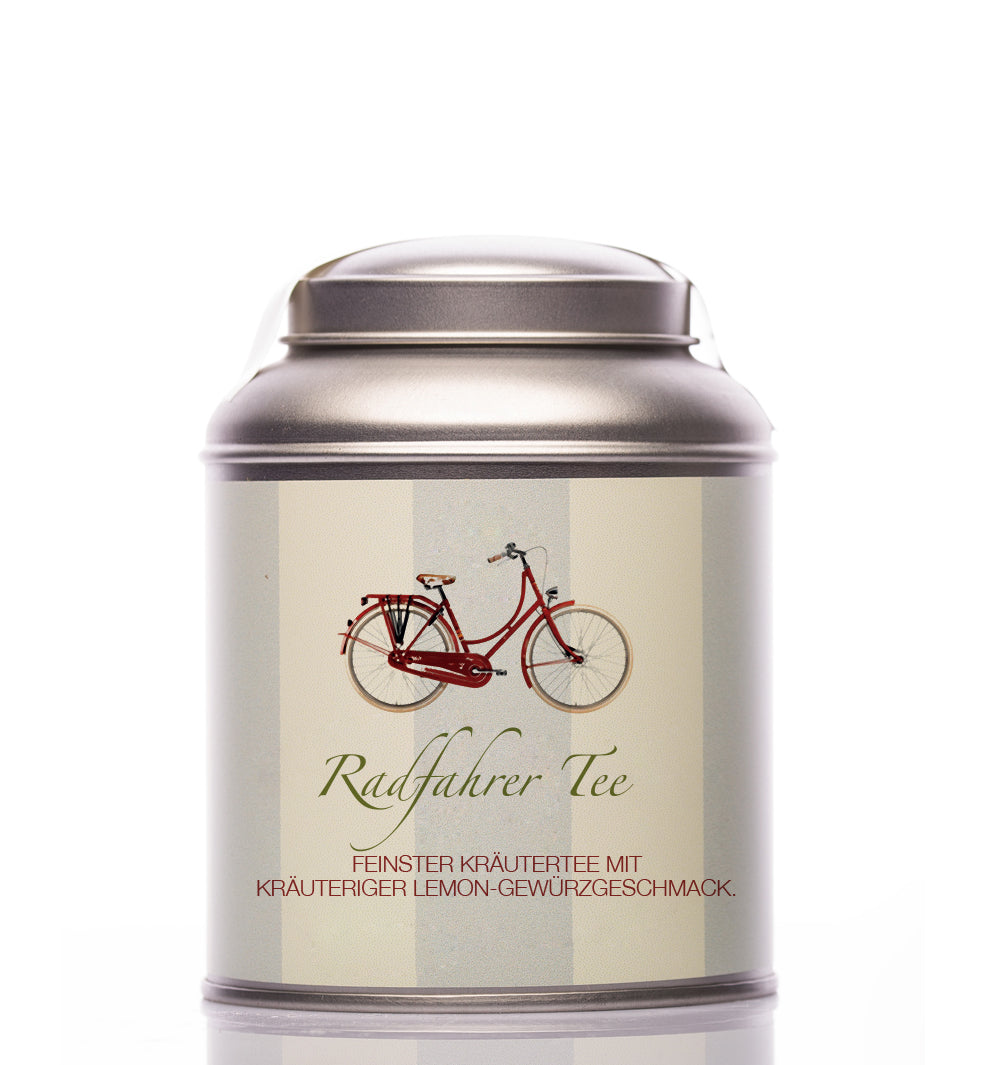 Teedose Radfahrer Tee