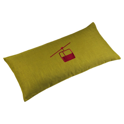 SK Grün Kissenbezug mit Gondel bestickt 40x80cm