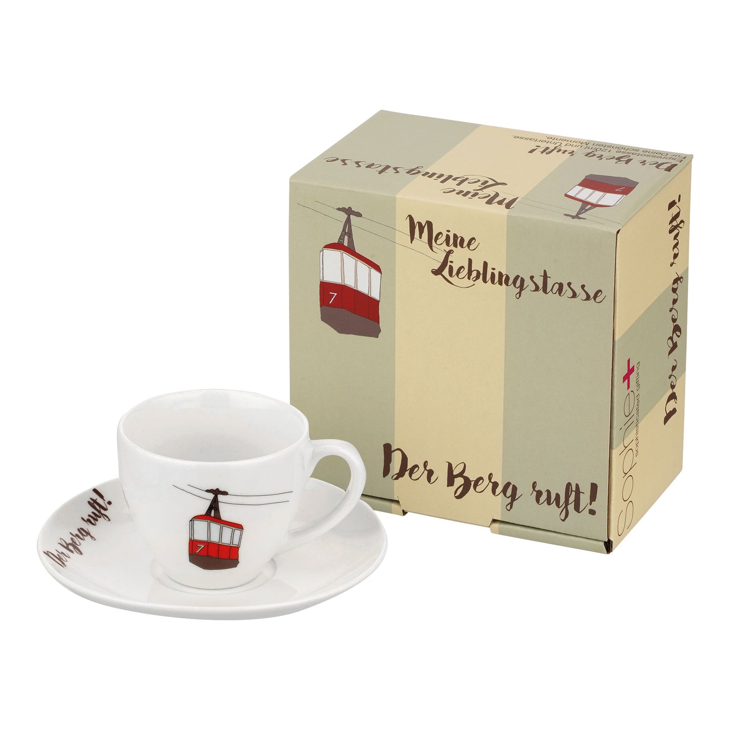 SPO Gondel Espressotasse „Der Berg ruft“