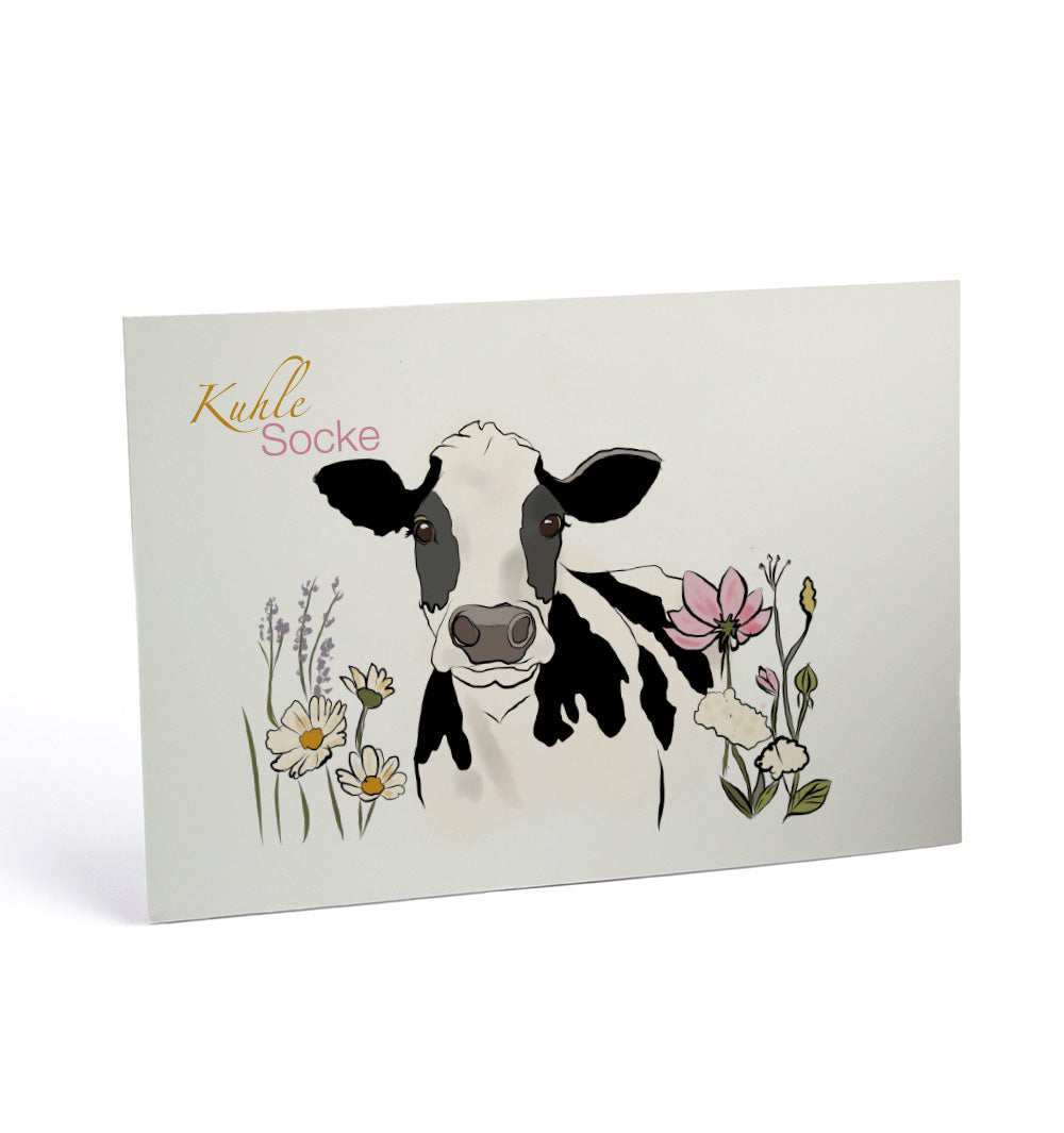 Postkarte Kuhle Socke