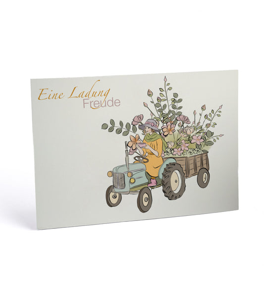 Postkarte Eine Ladung Freude