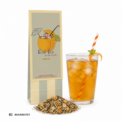 Tee Lose Eistee Marille-Vanille – AI MODIFIED / KI-BEARBEITET