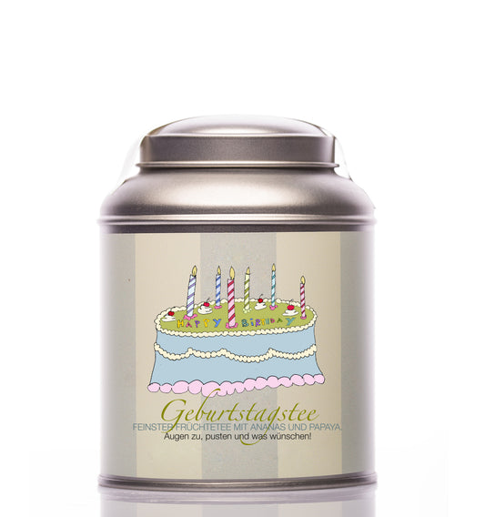 Teedose Geburtstagstee große  Torte
