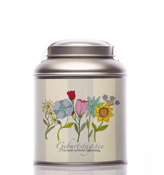 Teedose Geburtsblumen