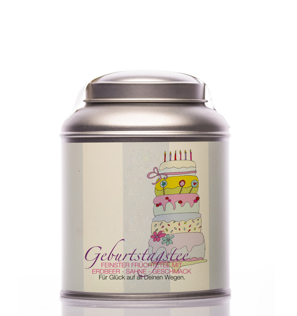 Teedose Geburtstagstee Tortenturm